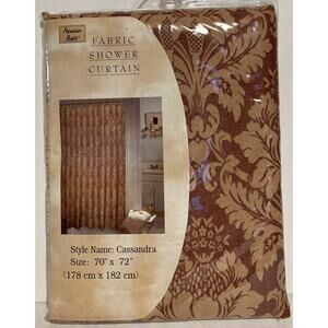 Popular Bath Fabric Shower Curtain Cassandra Copper Gold 70 X 72 New Open Pkg
